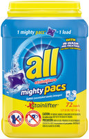 all® stainlifter® mighty pacs® Laundry Detergent 72 Loads 3.17 lb. Tub