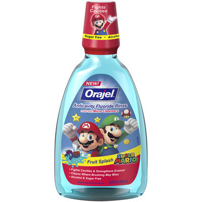 Orajel™ Fruit Splash Super Mario® Anticavity Fluoride Rinse 16.9 fl. oz. Bottle