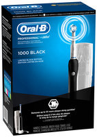 Oral-B Professional Precision Black 1000 Powered by Braun Rechargeable Electric Toothbrush with Travel Case