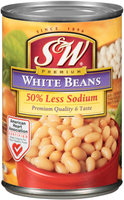 S&W® Premium 50% Less Sodium White Beans 15 oz. Can