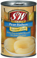 S&W® Natural Style Pear Halves 15 oz. Can