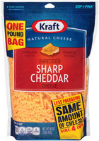 Kraft Shredded Sharp Cheddar Cheese 16 oz. ZIP-PAK®