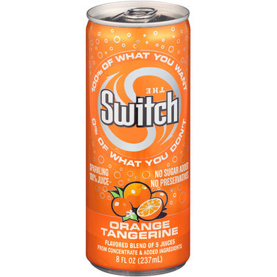 The Switch® Orange Tangerine Sparkling 100% Juice 8 fl. oz. Pull-Top Can