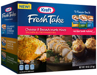 Kraft Fresh Take Classic Four Cheese Recipe/Cheddar Jack & Bacon Recipe/Italian Parmesan Recipe Cheese & Breadcrumb Mixes Variety Pack 18 oz. Box
