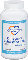 CardioTabs® Omega-3 Extra Strength + Vitamin D3 Dietary Supplement Softgels 120 ct Bottle