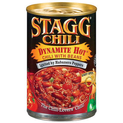 STAGG CHILI Dynamite Hot W/Beans Chili 15 OZ CAN
