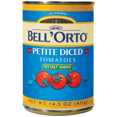 BELL'ORTO Petite Diced No Salt Added Tomatoes 14.5 OZ CAN