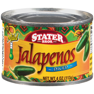Stater Bros. Mild Diced Jalapenos 4 Oz Can