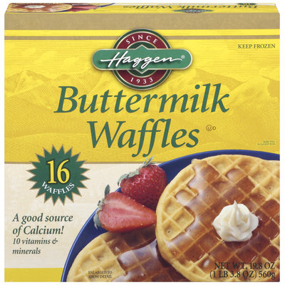 Haggen Buttermilk 16 Ct Waffles 19.8 Oz Box