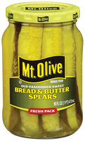 Mt. Olive Bread & Butter Spears Old Fashioned Sweet Pickles 16 Fl Oz Jar