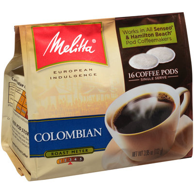 Melitta® Colombian Coffee Pods for Senseo & Hamilton Beach Pod Brewers 16 ct Bag