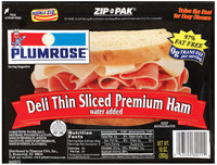 Plumrose Deli Premium 97% Fat Free Thin Sliced Ham 10 Oz Zip Pak