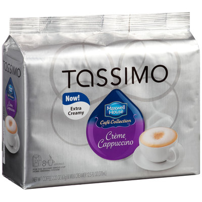 Tassimo Maxwell House Cafe Collection Creme Cappuccino T Discs 8 ct. Espresso & 8 ct. Milk Creamer