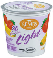Kemps Light Strawberry Banana Nonfat Yogurt 6 Oz Cup