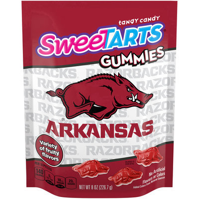 SWEETARTS Gummies University of Arkansas Recloseable 8 oz. Bag