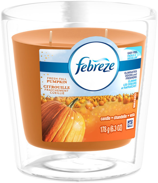 Candle Febreze Scented Candle Fresh Fall Pumpkin Air Freshener (1 Count