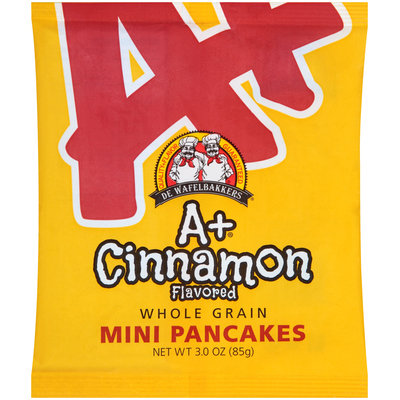 De Wafelbakkers® A+ Cinnamon Whole Grain Mini Pancakes 3.0 oz. Bag