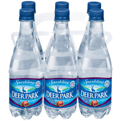 Deer Park Sparkling Natural Spring Water Pomegranate .5L Single & 6 Pk Plastic Bottles