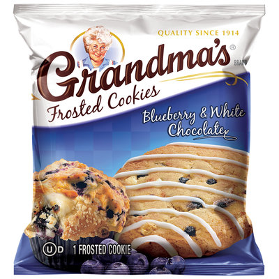 Grandma's® Blueberry & White Chocolate Frosted Cookie 1.8 oz. Bag