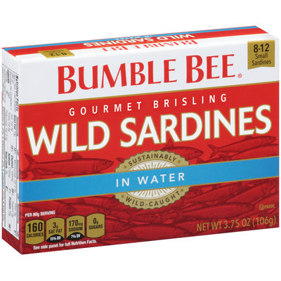 Bumble Bee® Gourmet Brisling Wild Sardines in Water 3.75 oz. Box