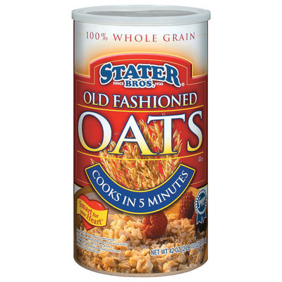 Stater Bros. 100% Whole Grain Old Fashioned Oats 42 Oz Cylinder