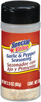 Special Value Garlic & Pepper Seasoning 2.9 Oz Shaker
