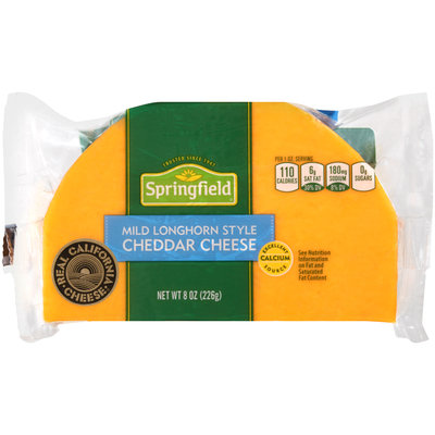 Springfield® Mild Longhorn Style Cheddar Cheese