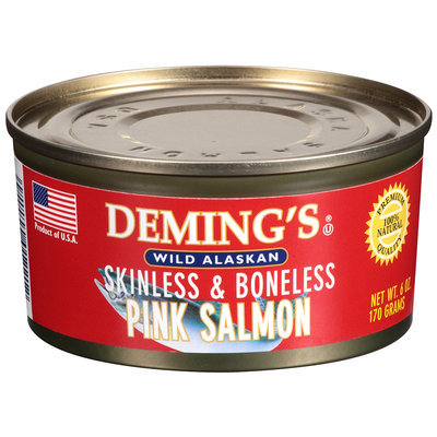 Deming's® Wild Alaskan Skinless & Boneless Pink Salmon 6 oz Can