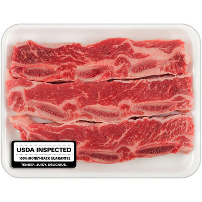 Beef Bone-In Flanken Style Ribs Tray