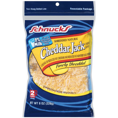 Schnucks® Finely Shredded Cheese Reduced Fat Cheddar Jack Blend 8 oz.
