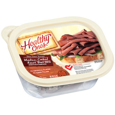 Healthy Ones Medium Cooked Deli Thin-Sliced Roast Beef 6.5 Oz Plastic Tub