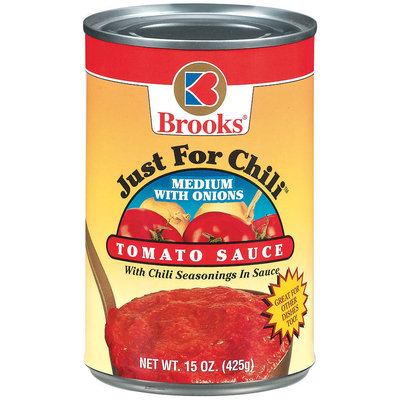 Brooks Just For Chili Medium W/Onions Tomato Sauce 15 Oz Can