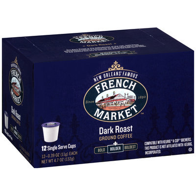 French Market™ Bolder Dark Roast Ground Coffee Single Serve Cups 12 ct Box