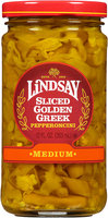 Lindsay® Medium Sliced Golden Greek Pepperoncini 12 fl. oz. Jar