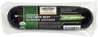 Organic Prairie® Jalapeno Organic Uncured Beef Summer Sausage 12 oz. Pack