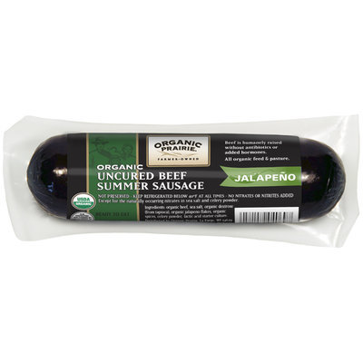 Organic Prairie® Jalapeno Organic Uncured Beef Summer Sausage 12 oz. Pack