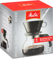 Melitta® Pour-Over™ Brewer 6 Cup Coffee Maker with Glass Carafe Box