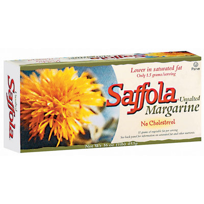 Saffola Stick Unsalted No Cholesterol Margarine 16 Oz Box