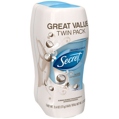 Scent Expressions Secret Scent Expressions Coconut Splash Invisible Solid Women's Antiperspirant & Deodorant 2.6 oz Twin