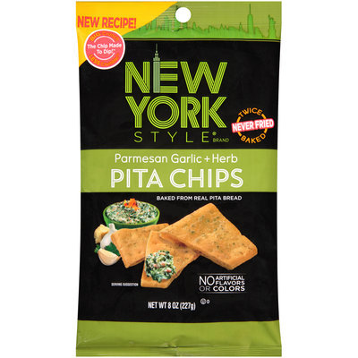 New York Style® Parmesan Garlic + Herb Pita Chips 8 oz. Bag