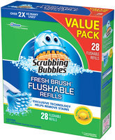Scrubbing Bubbles® Fresh Brush® Citrus Action® Toilet Cleaner Flushable Refills Value Pack 28 ct Box