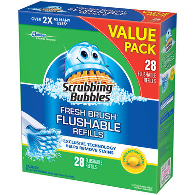 Scrubbing Bubbles® Fresh Brush® Citrus Action® Toilet Cleaner Flushable Refills Value Pack 28 ct Box