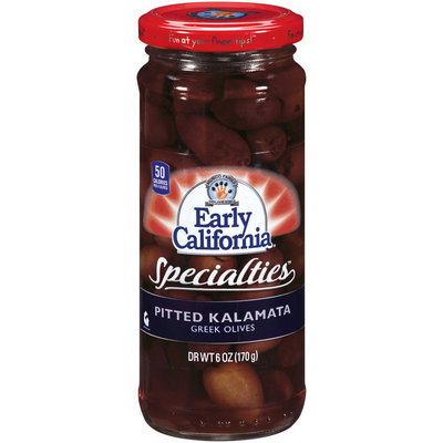 EARLY CALIFORNIA Pitted Kalamata Greek Specialties 6 OZ JAR