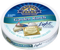 Crystal Farms® Light Garden Ranch Cheese Wedges 4 oz. Package