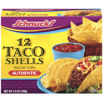 Schnucks Yellow Corn Authentic Taco Shells 12 Ct Box