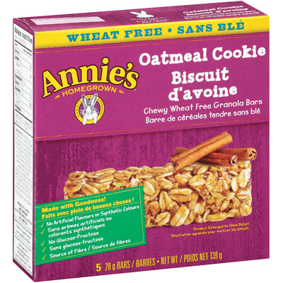 Annie's® Homegrown Oatmeal Cookie Chewy Wheat Free Granola Bars