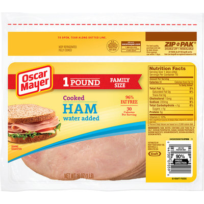 Oscar Mayer Cooked Ham Cold Cuts 16 oz. ZIP-PAK®