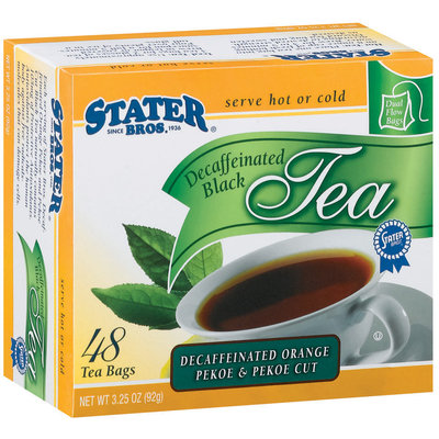 Stater Bros. Decaffeinated Orange Pekoe & Pekoe Cut Tea 3.25 Oz Box