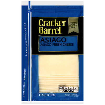 Cracker Barrel® Asiago Fresh Cheese Slices 11 ct ZIP-PAK®