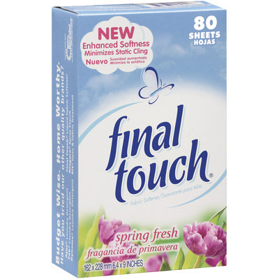 Final Touch Sheets Spring Fresh Fabric Softener 80 Ct Box